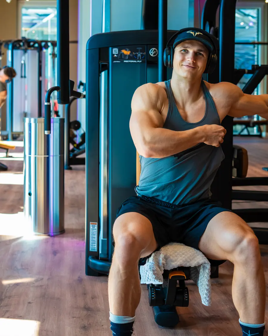 Henrik beim eigenen Krafttraining